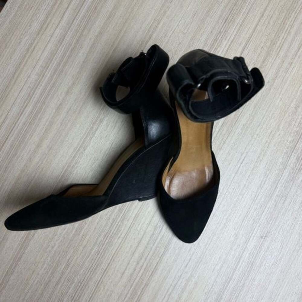 Isabel Marant - Suede D’Orsay Wedge Pumps- Black Suede- Sz 41
